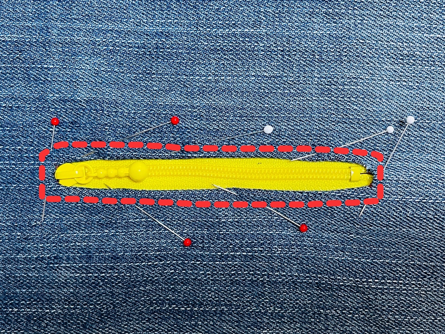 ファスナー縫い付け方